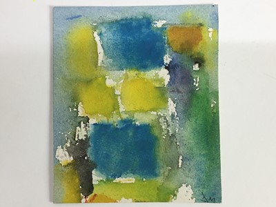 Lot 332 - Derek Middleton (1928-2002) two watercolour abstracts, one initialled, the other signed and dated '78, unframed, 13cm x 11cm and 18cm x 13.5cm