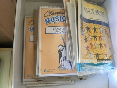 Lot 193 - Quantity of music books for percussion, piano, voice, scores, music theory etc