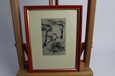 Lot 135 - Karel Safar (1938-2016) collection of fifteen signed etchings and linocuts - figure and landscapes, in two sizes of frames, 19.5cm x 14.5cm and 22cm x 17cm
