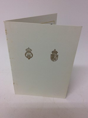 Lot 97 - T.R.H. The Prince and Princess of Wales signed 1985 Christmas card inscribed ' To you both from Diana and Charles '