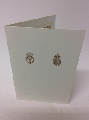 Lot 98 - T.R.H The Prince and Princess of Wales signed 1986 Christmas card inscribed ' To you both from us all, Diana and Charles'