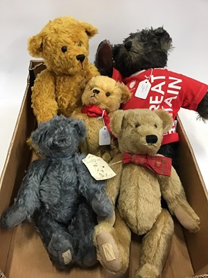 Lot 1401 - Deans Rag Book bears including GB Paralympics Bear, Gareth plus three other small Deans bears.