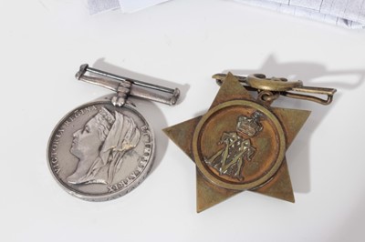 Lot 204 - Victorian Egypt medal pair, comprising Egypt medal (1882 - 89), with dated reverse, named to E.Lee. Boy. 1.CL: H.M.S. Invincible. together with a Khedive's Star (1882) (2)