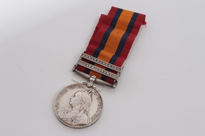 Lot 211 - Queen's South Africa medal with two clasps- Cape Colony and Driefontein, named to 21802 A.BR. F. A. Payne. 85th Bty: R.F.A.