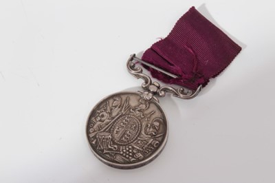 Lot 215 - Victorian Army Long Service and Good Conduct medal, named to 8406. Sergt. Farr: B. Jackson. E/4.R.A.