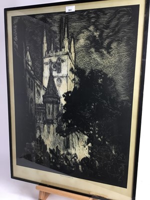 Lot 363 - After Frank Brangwyn - print Southwark Cathedral