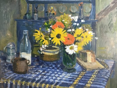 Lot 366 - Dennis Gilbert (born 1922) - oil on canvas - Breakfast Still Life, 50cm x 60cm