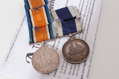 Lot 223 - First World War War medal named to PLY. 5332 C.G. Pike. CR. SGT. R.M. together with a George V Naval Long Service and Good Conduct medal named to PLY. 53332 C.G. Pike. Band Sergt. R.M.L.I, and prin...