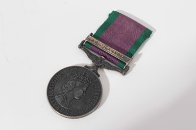Lot 238 - Elizabeth II Post 1962 type General Service medal with one clasp- South Arabia, named to RM. 23358 G.K. Shaw. MNE. R.M.
