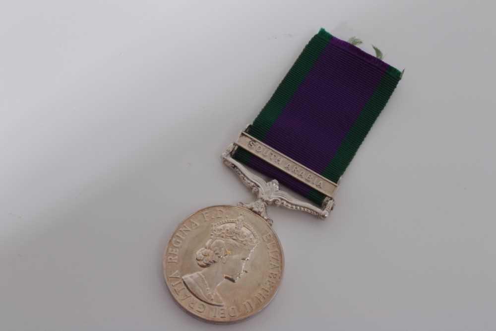 Lot 241 - Elizabeth II Post 1962 type General Service medal with one clasp- South Arabia, named to RM23031 K Cole. MNE. R.M.