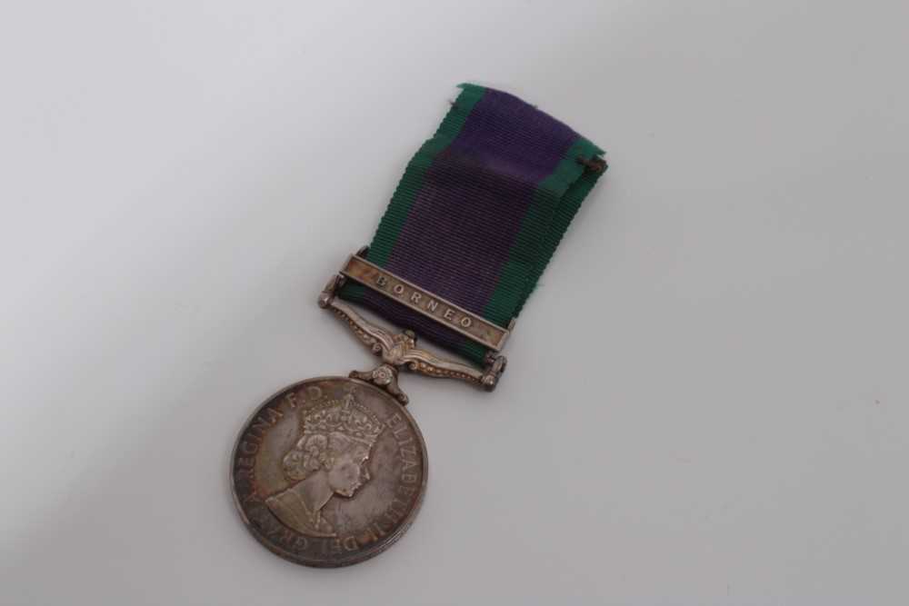 Lot 239 - Elizabeth II Post 1962 type General Service medal with one clasp- Borneo, named to RM23818 T.P. Dunne. R.M. (Replacement)