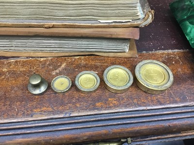 Lot 17 - Victorian malachite postal scales