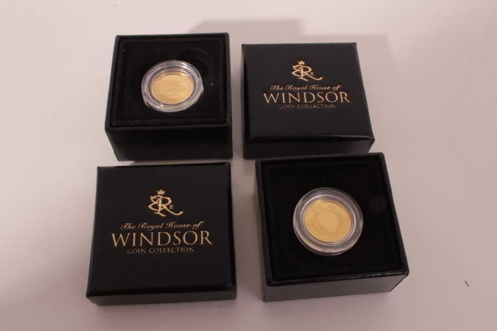 Lot 501 - Tristan Da Cunha - gold halfcrowns issued by Windsor in 2010