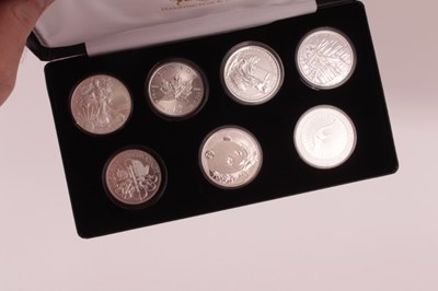 Lot 511 - World - mixed silver seven coin crown set to include 2018 issues