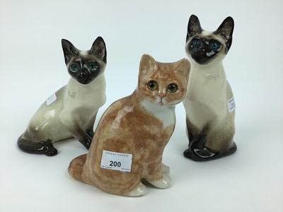 Lot 200 - Three Winstanley cats