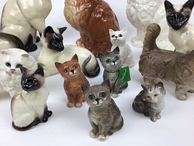 Lot 195 - Fourteen Beswick cats