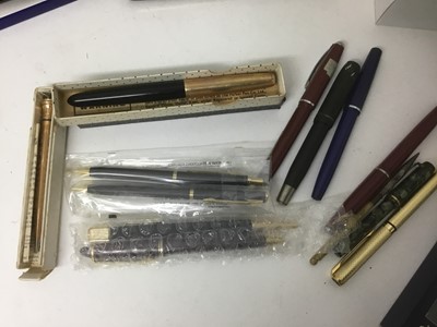 Lot 6 - Collection of pens and silver propelling pencils