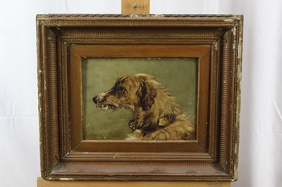Lot 517 - After Sir Edwin Landseer oil - Hafed, a Scottish Deerhound