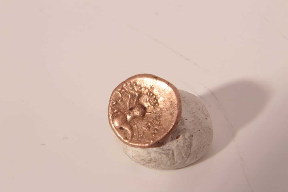 Lot 534 - Celtic - Gold quarter stater Cunobelinus plastic type circa AD8-41