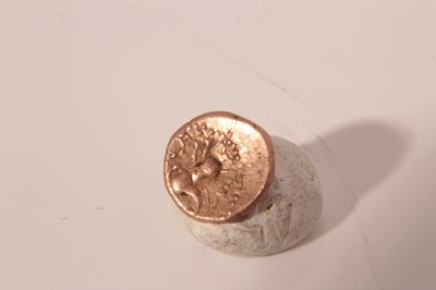 Lot 534 - Celtic - Gold quarter stater Cunobelinus plastic type circa AD8-41