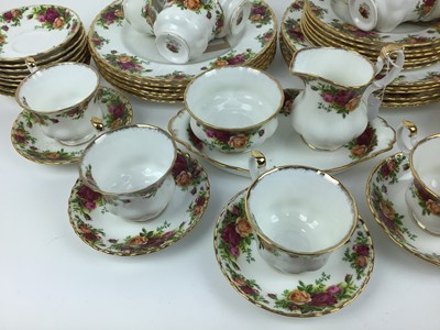 Lot 172 - Royal Albert Old Country Roses tea and dinner service - 47 pieces