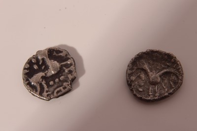 Lot 544 - Celtic - silver units Iceni 'Ecen' corn ear type x2 GEF & VF (ref: ABC 1657) (2 coins)