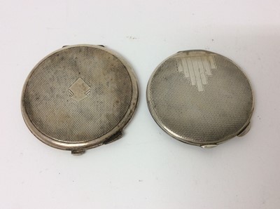 Lot 246 - Two Art Deco silver compacts