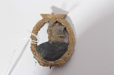 Lot 282 - Second World War Nazi Auxiliary War Badge, with narrow pin backing and makers mark to reverse, possibly a post war copy