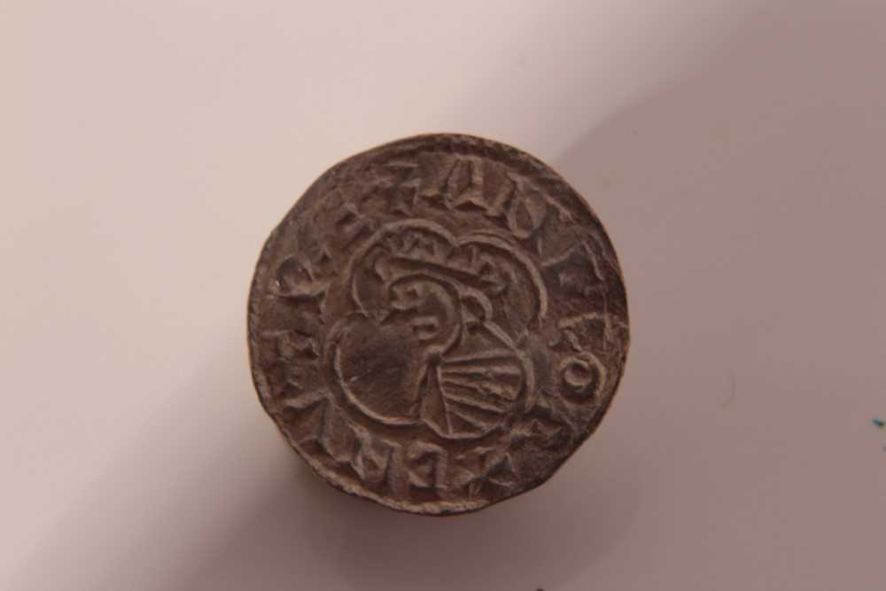Lot 561 - Saxon - silver penny Cnut quatrefoil type (c1017-23) rev: +DVLFMER M DEO (Wulfmaer on Thetford) (ref: Spink 1157) GVF/EF (1 coin)