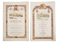 Lot 118 - HM Queen Victoria - fine dinner menu for 'Her...