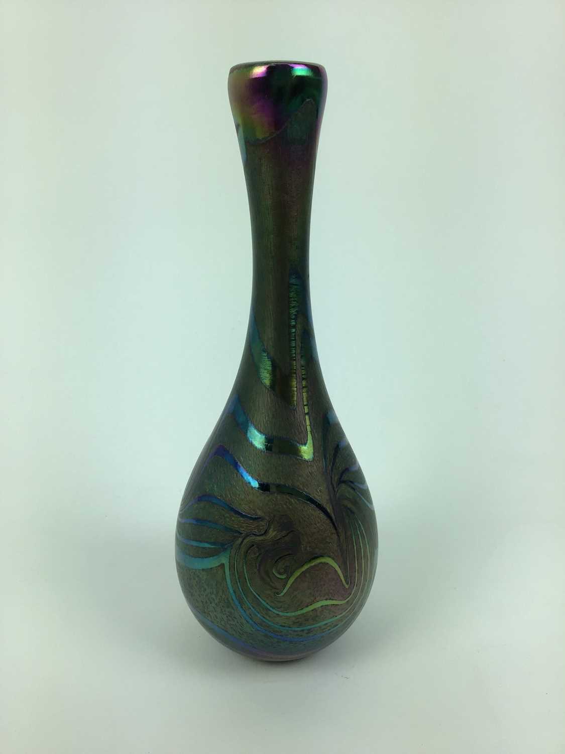 Lot 158 - John Ditchfield Glasform iridescent vase, signed, 22cm high