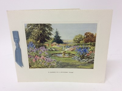 Lot 107 - H.M.Queen Mary , signed wartime 1939 Christmas card with garden scene to cover 'From Mary R 1939-40 '
