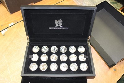 Lot 592 - G.B. - The Royal Mint issued silver proof eighteen coin set