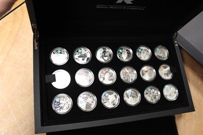 Lot 592 - G.B. - The Royal Mint issued silver proof eighteen coin set