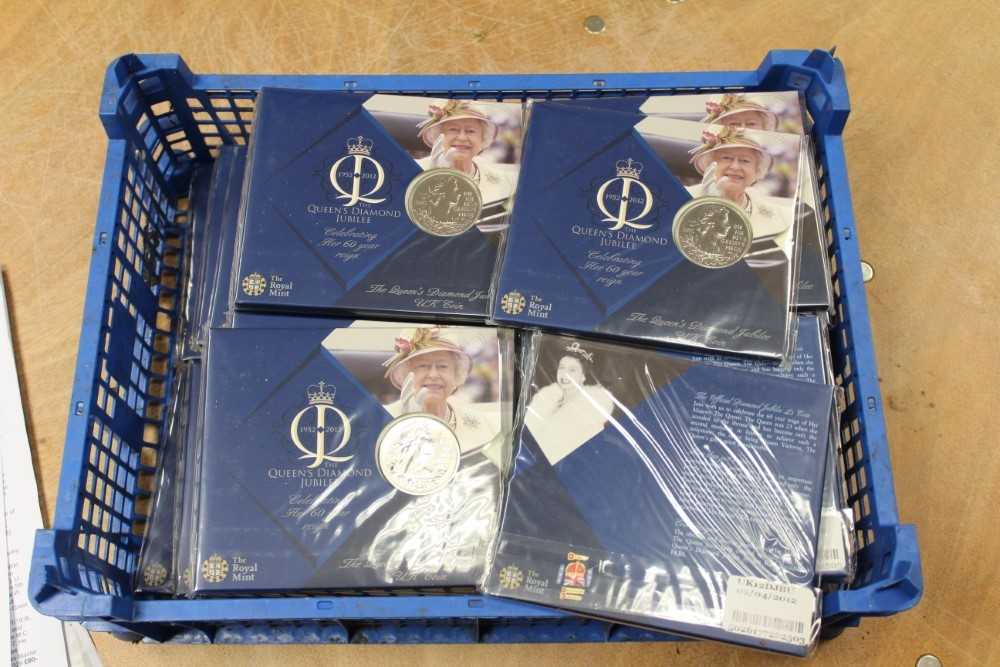 Lot 594 - G.B. - The Royal Mint - Queen's Diamond Jubilee 2012 specimen £5 coins in presentation folders x50 (50 coins)