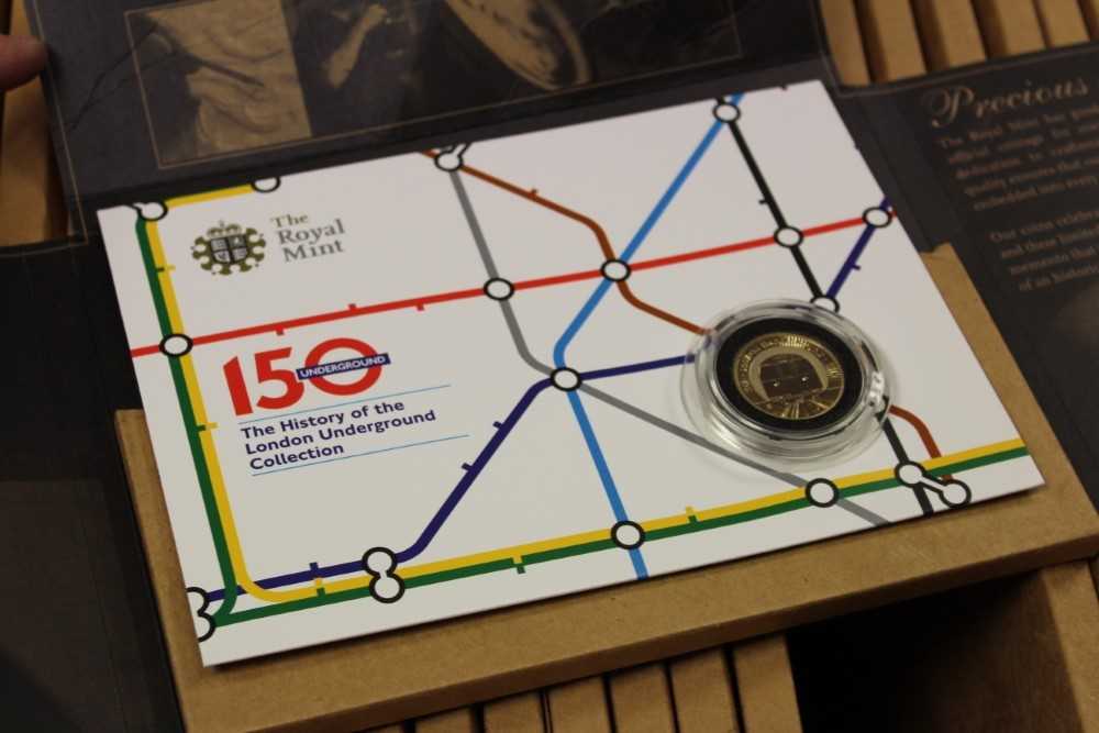 Lot 602 - G.B. - The Royal Mint - The History of the London Underground 150th Year commemorative two pound coin 2013 specimen in presentation folder, rev: depicts a train x40 (40 coins)