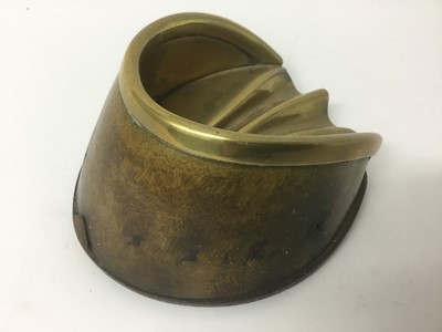 Lot 55 - Antique brass mounted hoof ashtray