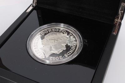 Lot 501 - G.B. - The Royal Mint issued 'Queen's Coronation 60th Anniversary' £10 silver proof five-ounce coin 2013 in case of issue with Certificates of Authenticity (1 coin)