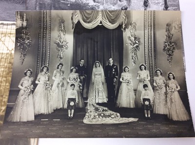 Lot 113 - Group of Royal Press photographs 1940s-1970s , including the Wedding of Princess Elizabeth to Prince Philip of Greece in 1947 (21)