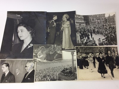 Lot 113 - Group of Royal Press photographs 1940s-1970s , including the Wedding of Princess Elizabeth to Prince Philip of Greece in 1947 (21)