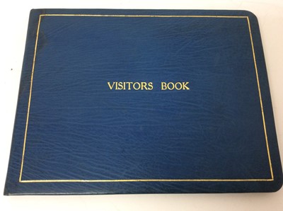 Lot 114 - H.R.H. Princess Anne The Princess Royal , signed visitors book  dated 28th June 1973 , in gilt tooled blue leather binding - the rest of the book pages empty.