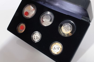 Lot 503 - G.B. - The Royal Mint Issued six coin silver proof to include Britannia £2 2007 (ref: Spink BF11) and five other coins in case of issue (1 coin set)