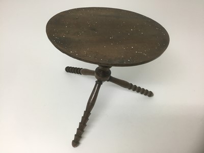Lot 77 - Small 19th century turned mahogany tripod table
