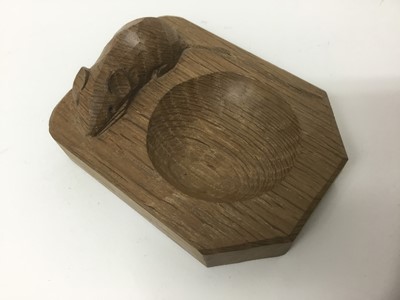 Lot 134 - Robert Mouseman Thompson carved oak ashtray