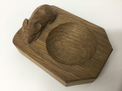 Lot 135 - Robert Mouseman Thompson carved oak ashtray