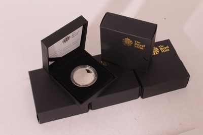 Lot 631 - G.B. - The Royal Mint Issued silver proof £5 coins 'Prince Philip 90th Birthday' 2011 x4, all cased with Certificates of Authenticity (4 coins)