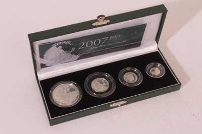Lot 633 - G.B. - The Royal Mint Issued Britannia silver proof four coin set
