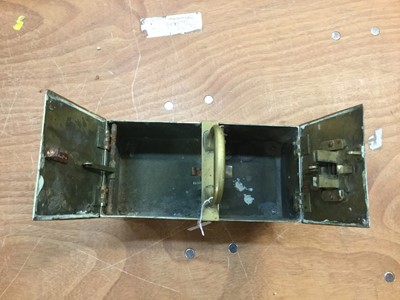 Lot 225 - 19th century brass one penny tobacco honesty box