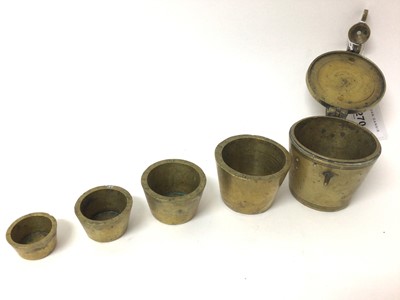 Lot 270 - Spanish brass stacking weights