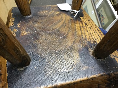 Lot 158 - 19th century rustic elm stool